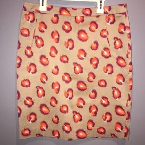Halogen Tan Printed Skirt Size 6